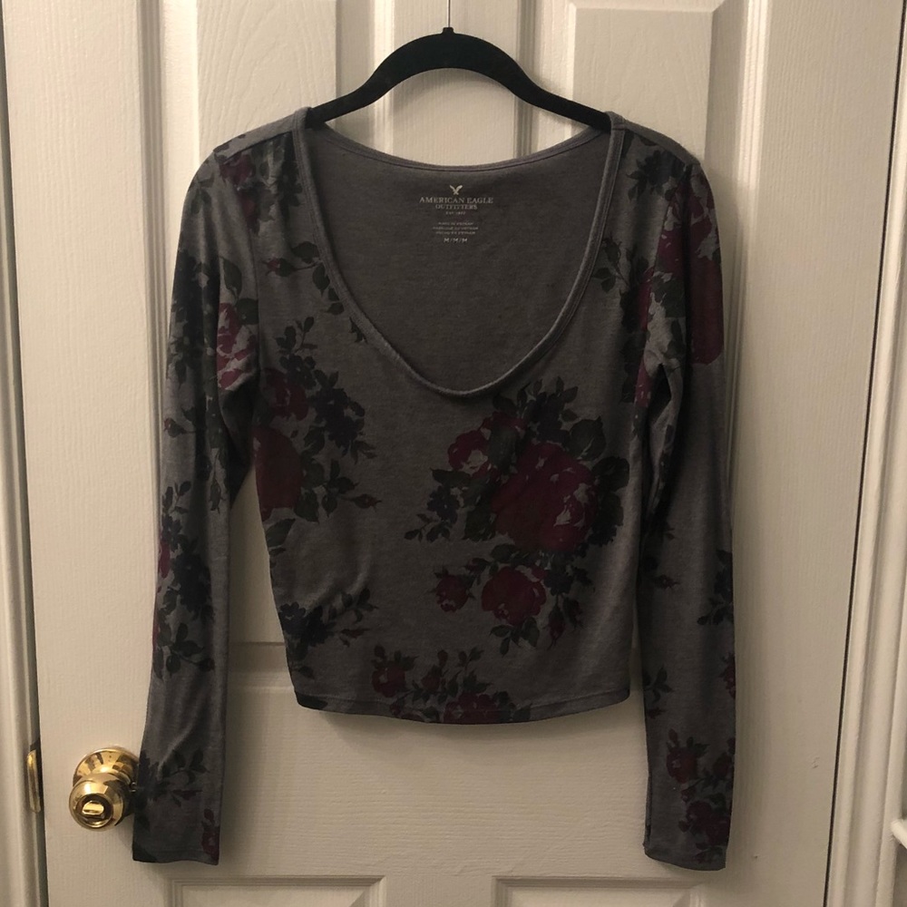 American Eagle floral crop top